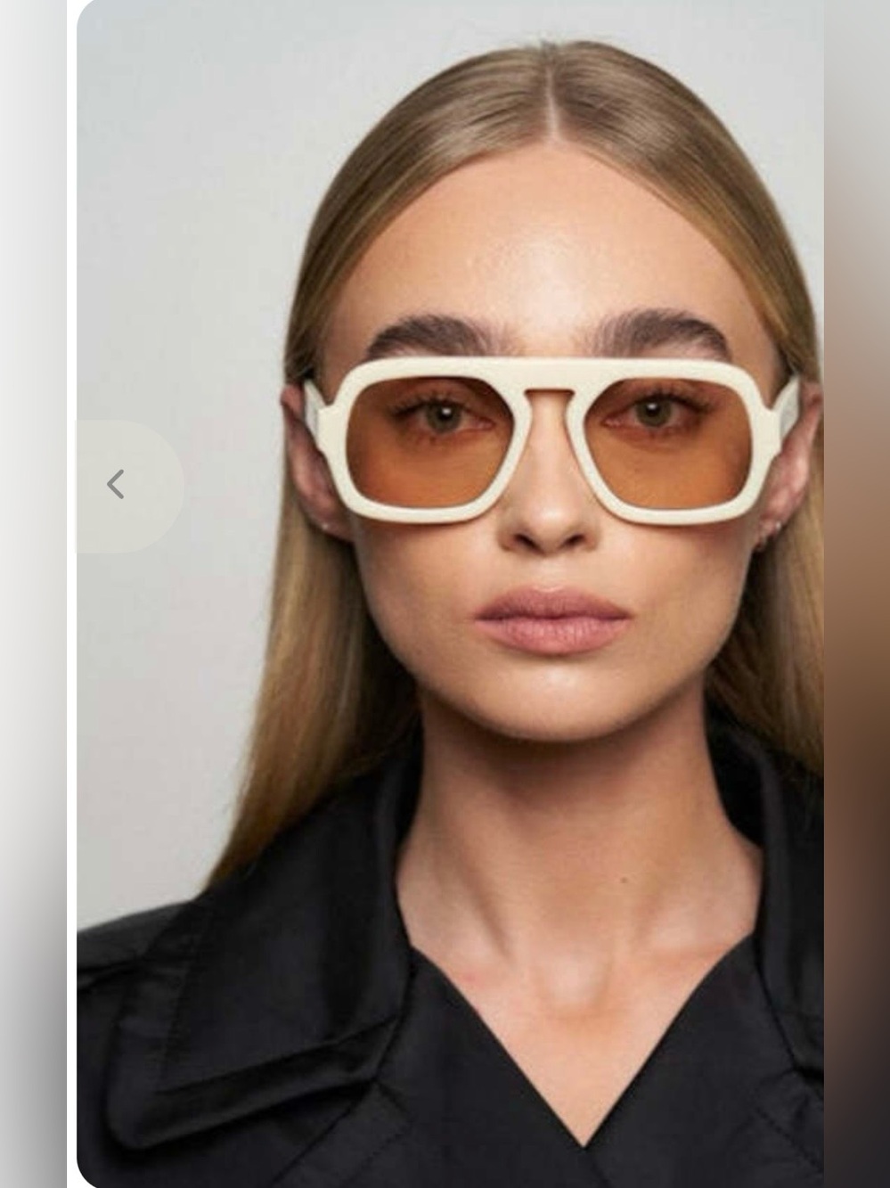 Jane Aviator Sunglasses in Ivory by Elisa Johnson - Picture 4 of 6